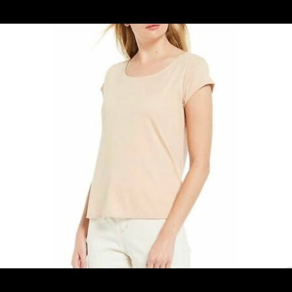 Eileen Fisher Womens Shirt Nude Color Sz L - Picture 1 of 3